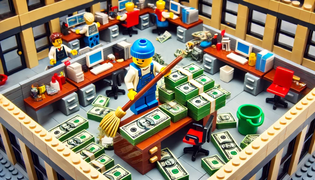 Lego cleaner in office environment