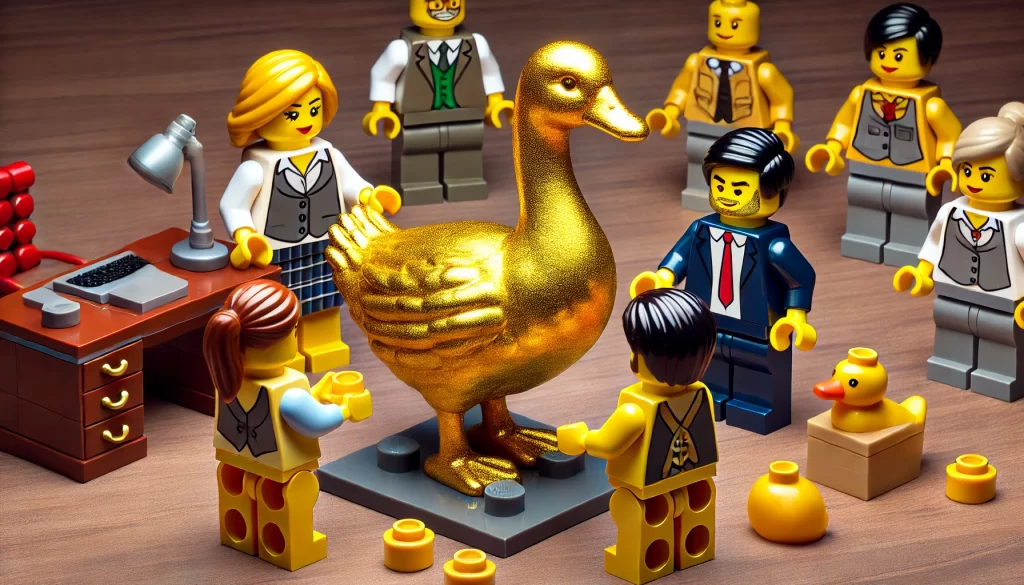 A lego Golden Goose