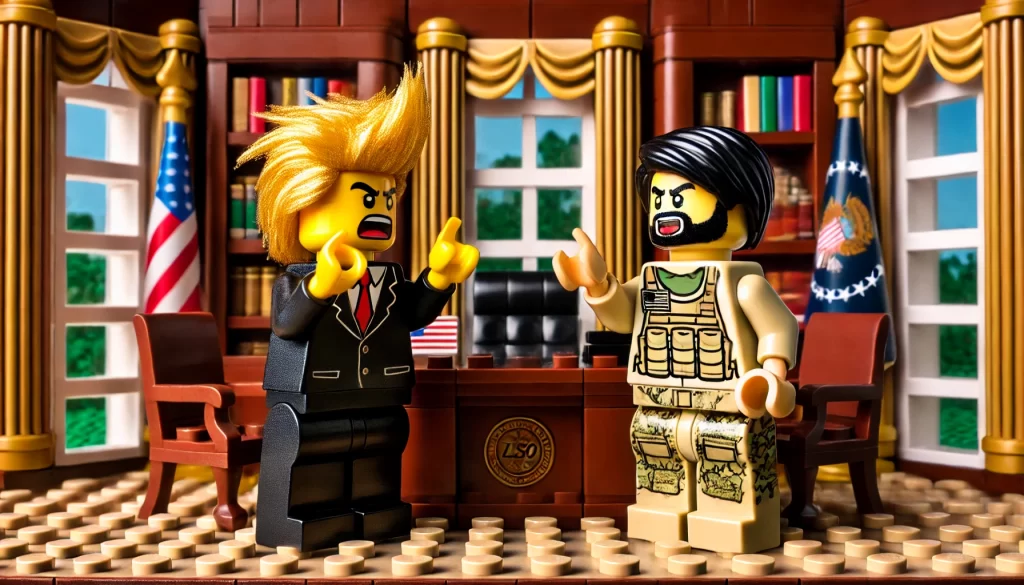 LEGO Trump & Zelensky in an argument